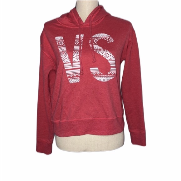 Victoria's Secret Tops - Victoria’s Secret VS Snowflake Logo Crop Hoodie